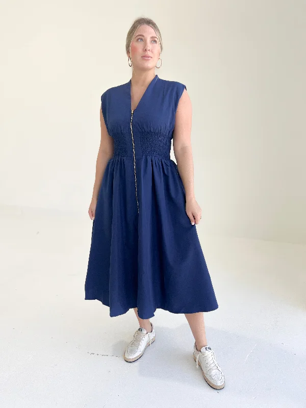 Better Days Midi Dress - Navy