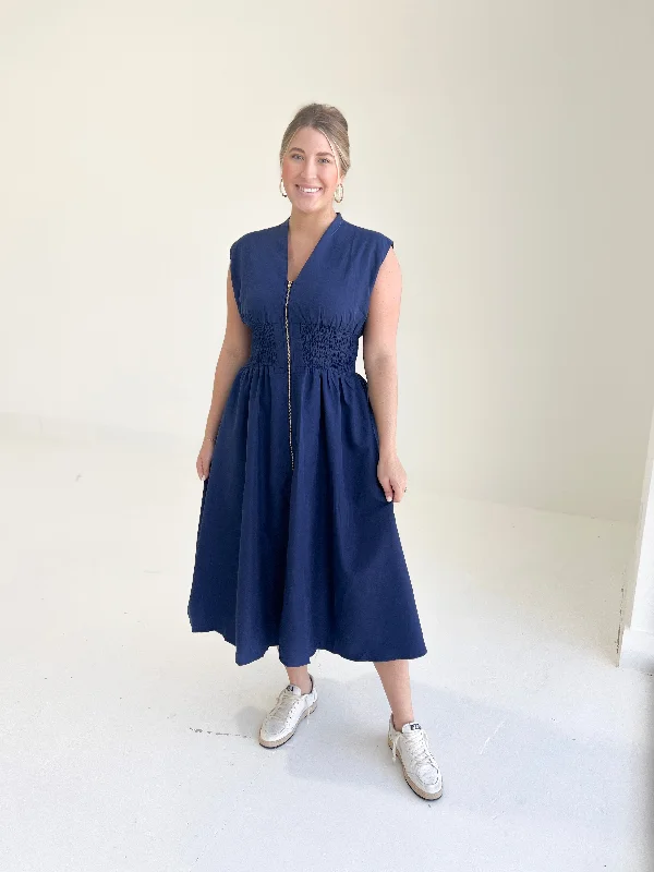 Better Days Midi Dress - Navy