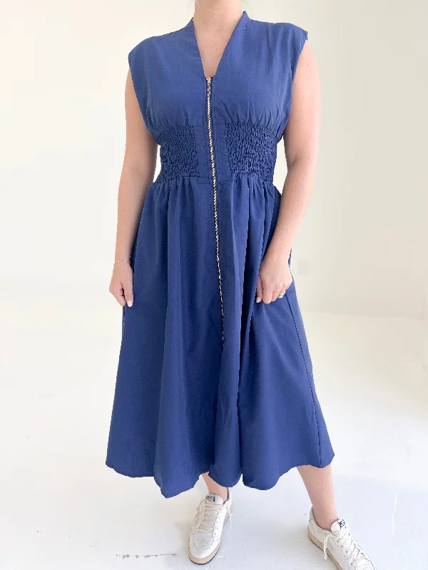 Better Days Midi Dress - Navy