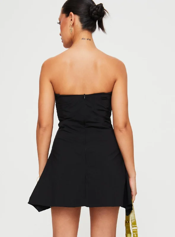 Bradwell Strapless Mini Dress Black Petite