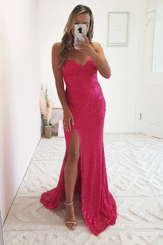 Elmiya Seqiun Gown | Hot Pink