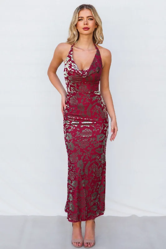 Riley Maxi Dress - Wine