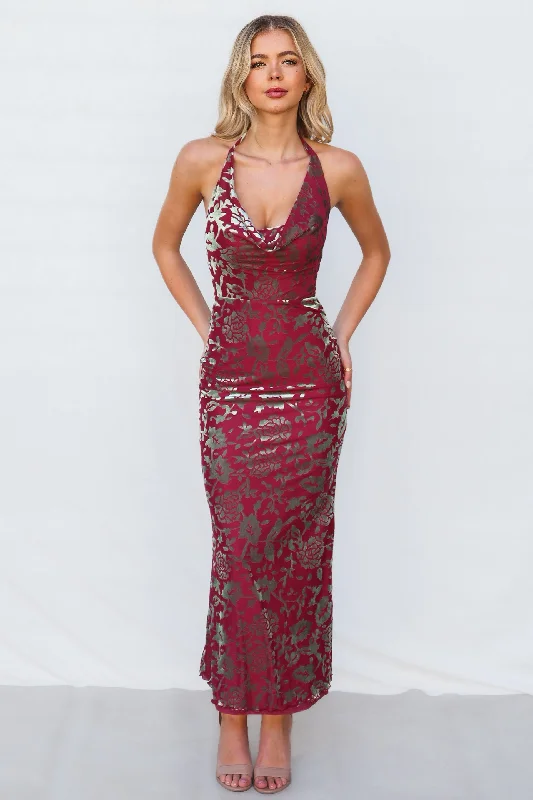 Riley Maxi Dress - Wine