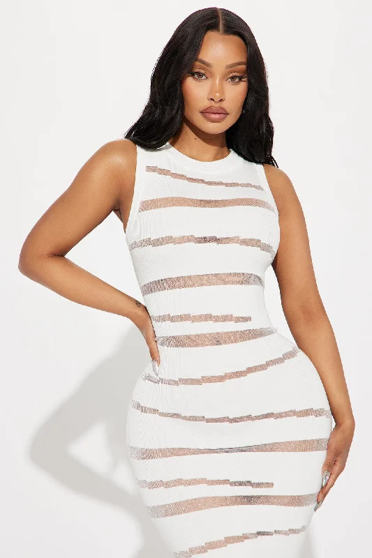 Vixen Sweater Maxi Dress - Off White