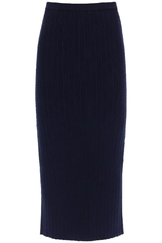 Alessandra rich knitted pencil skirt FAB3481 K4052 NAVY BLUW