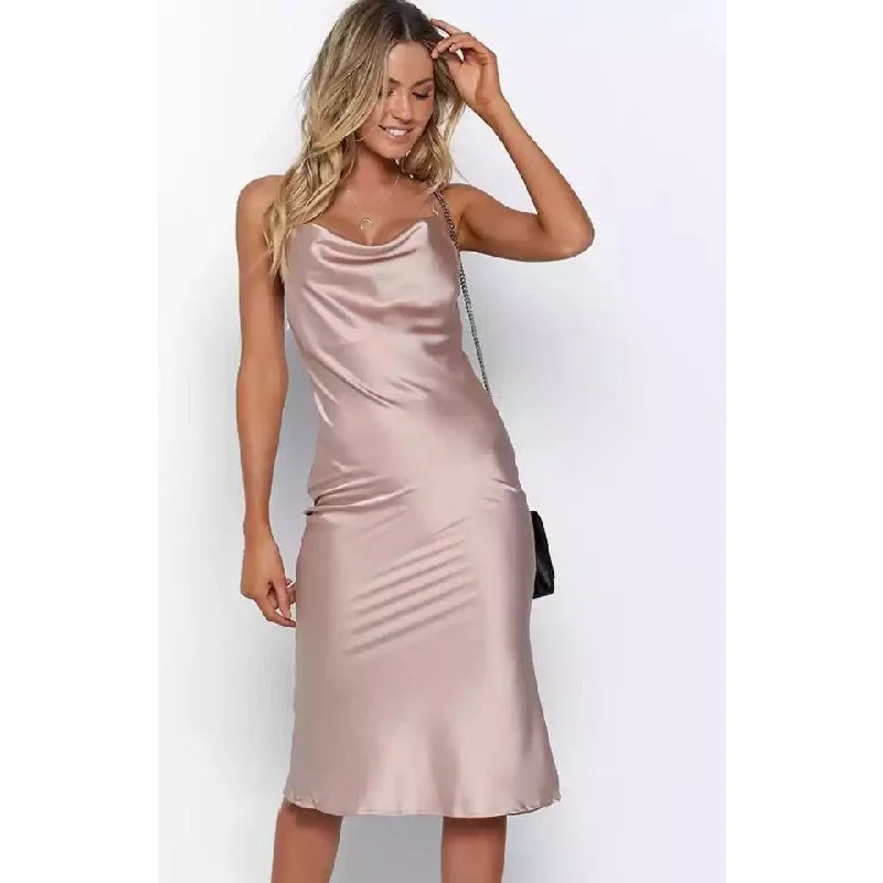 Bodycon Sleeveless Satin Dress