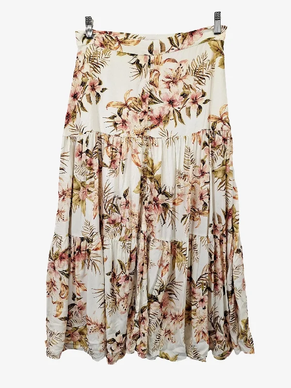 Forever New Bloom Elegant Midi Skirt Size 10