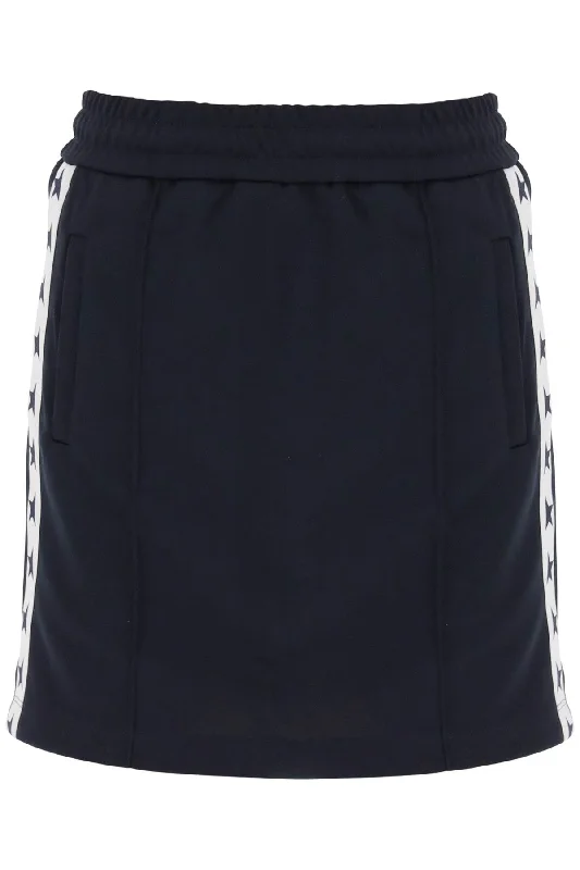 Golden goose sporty skirt with contrasting side bands GWP01550 P000521 DARK BLUE WHITE