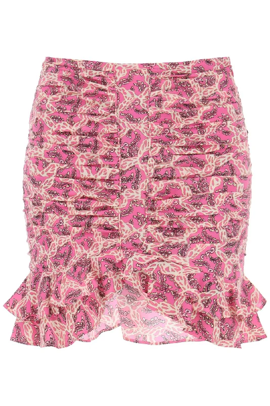 Isabel marant milendi silk mini skirt JU0009FA A3J10I FUCHSIA