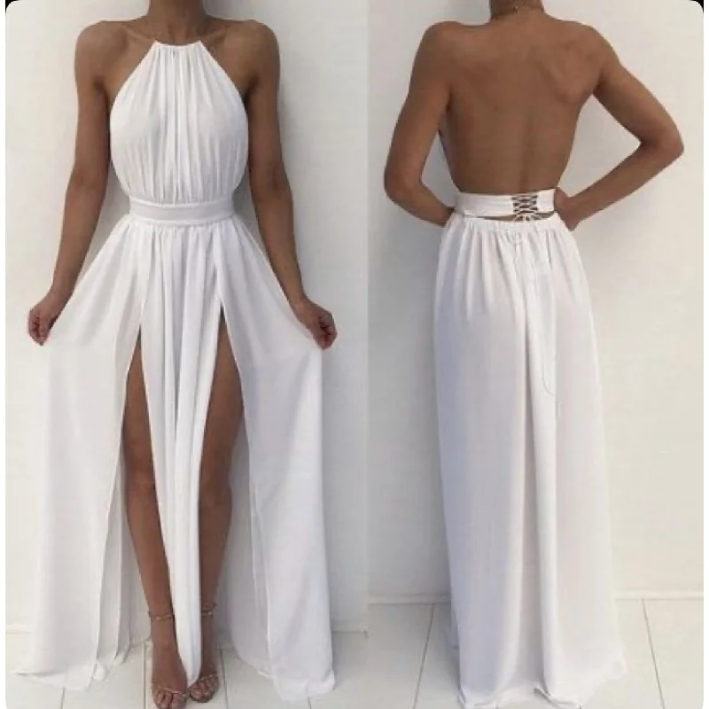 Sleeve Less Open Back Maxi Dress