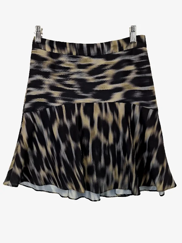 Witchery Flirty Printed Swing Mini Skirt Size 8