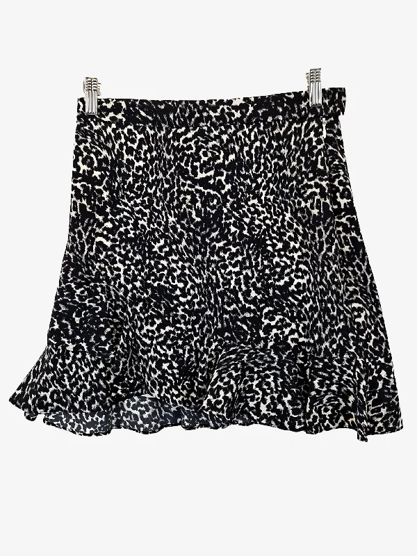 Witchery Stylish Cheetah Flared Hem Mini Skirt Size 8